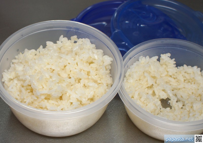 冷凍保存容器で保存。左は200g、右は100g